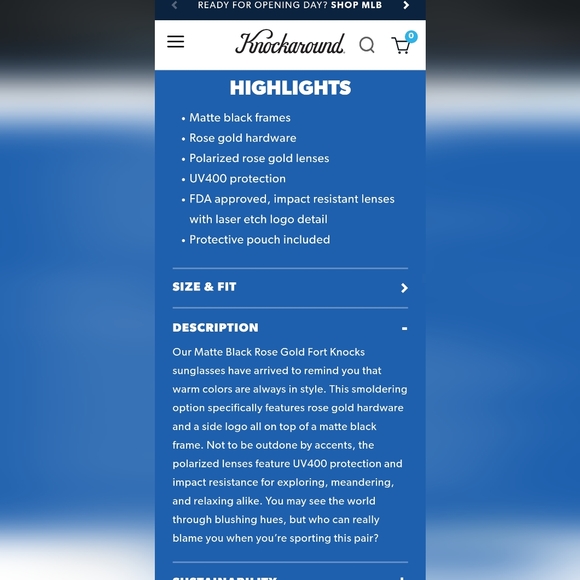 Knockaround Sunglasses in matte black/rose gold - Picture 10 of 10